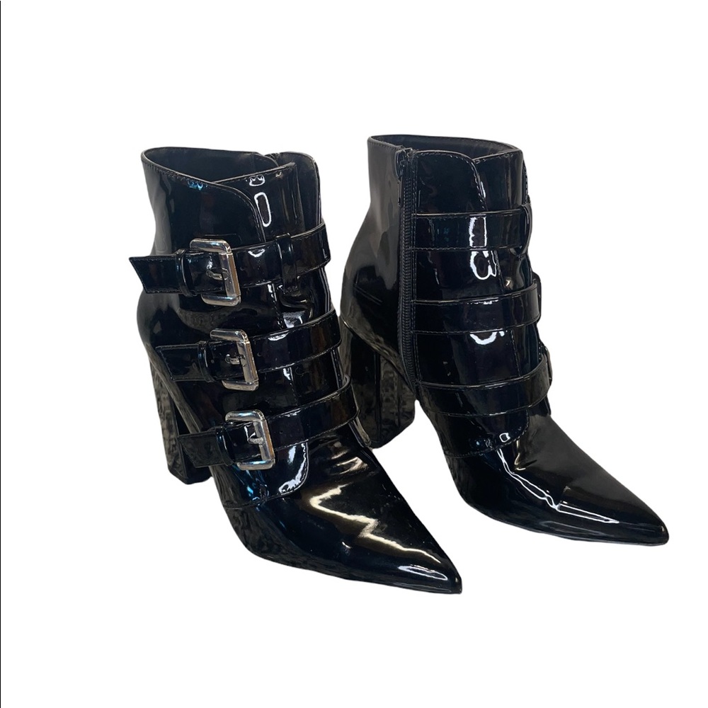 Black Panther Boots with Buckles